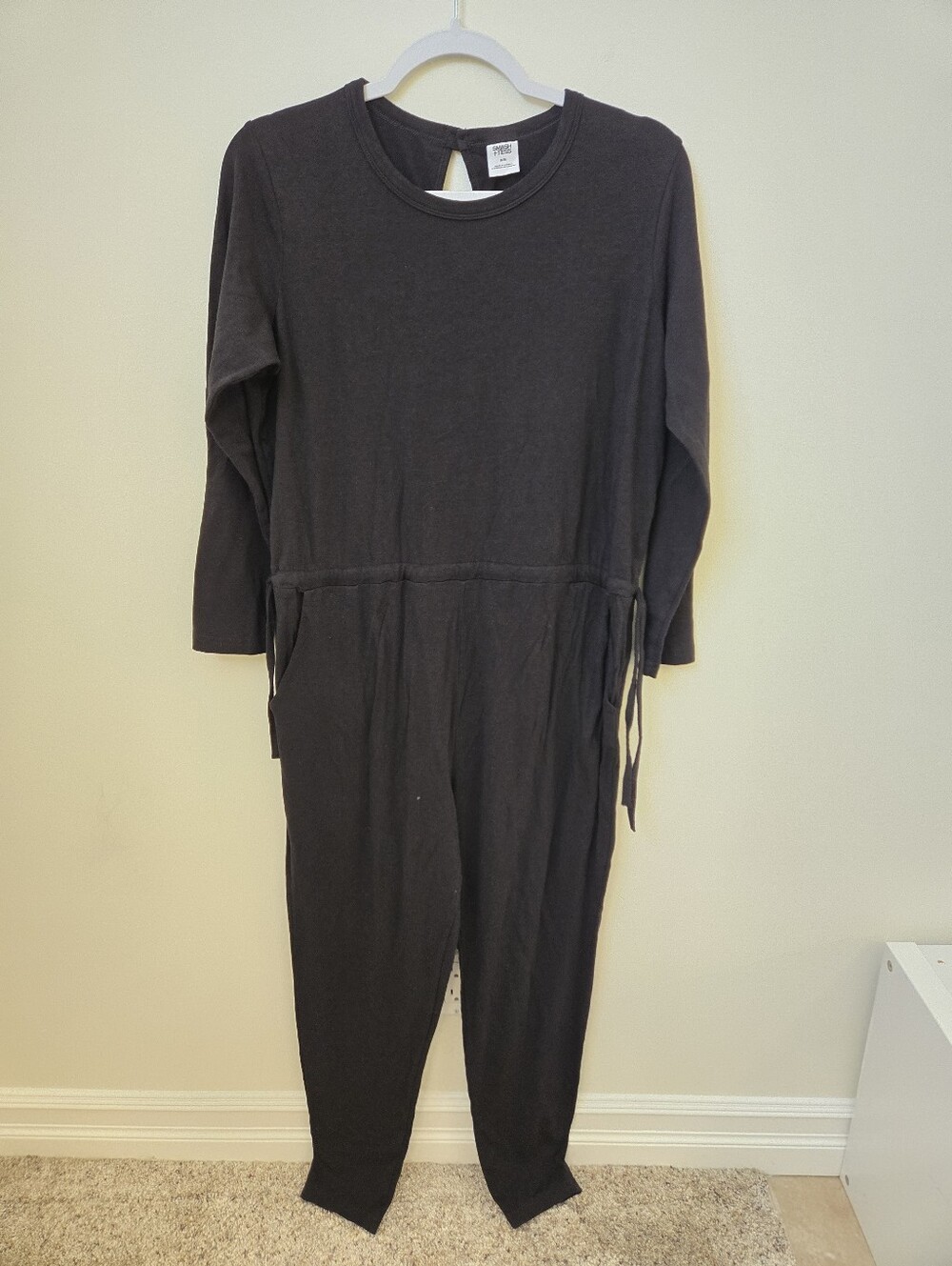 SMASH + TESS Black Tie Waist Romper Jumpsuit Made in Canada Medium‎